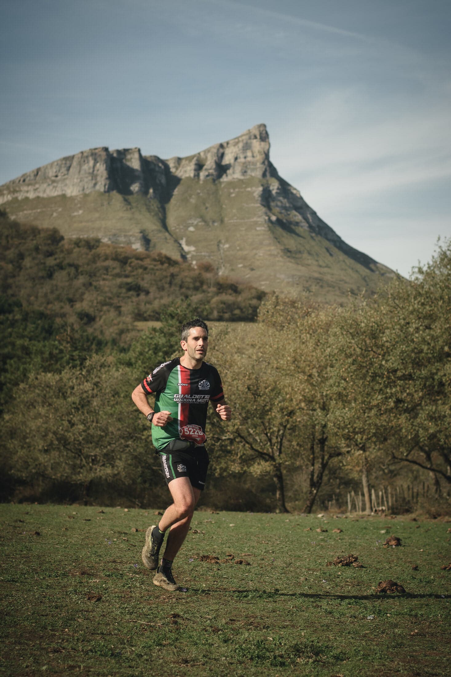 Runner with Sierra Salvada in the background