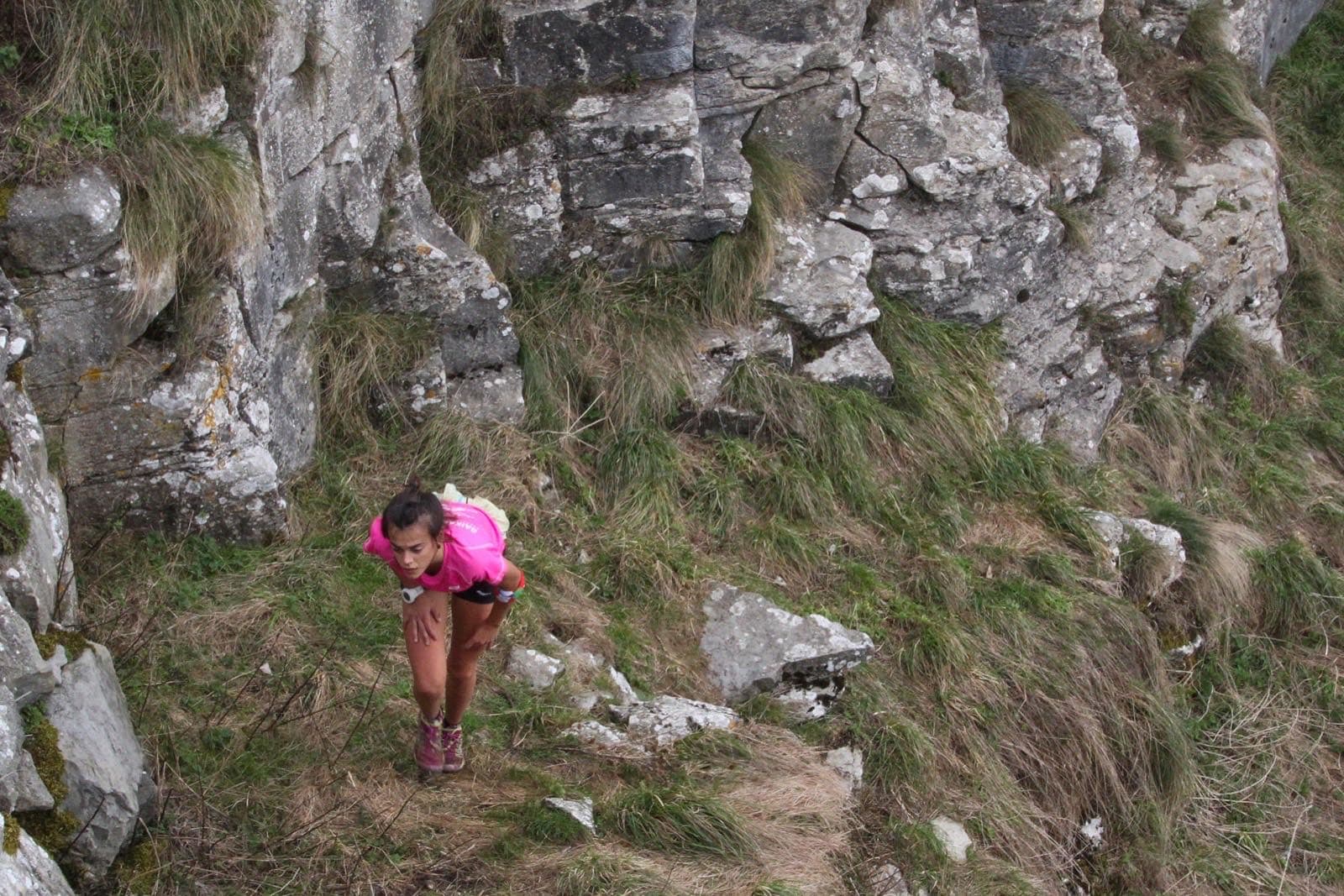 Technical climb up the mountain